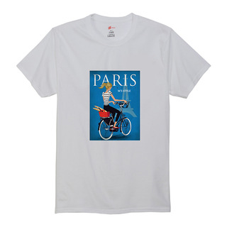 自転車プリントT