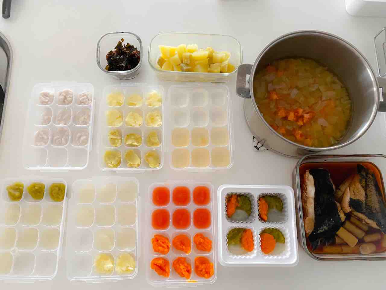 ゴックン期後半、7週目の離乳食ストック作り : のんすけ＊おちびの