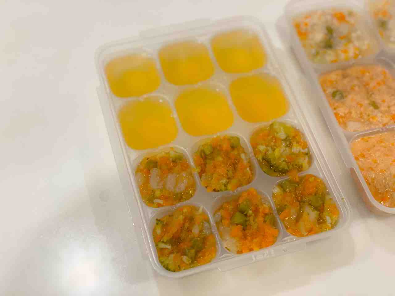 ストック モグモグ期 電気圧力鍋で一気に作るオールインワンストックと角切り野菜1週間分 のんすけ おちびのおいしいくらし 離乳食 幼児食