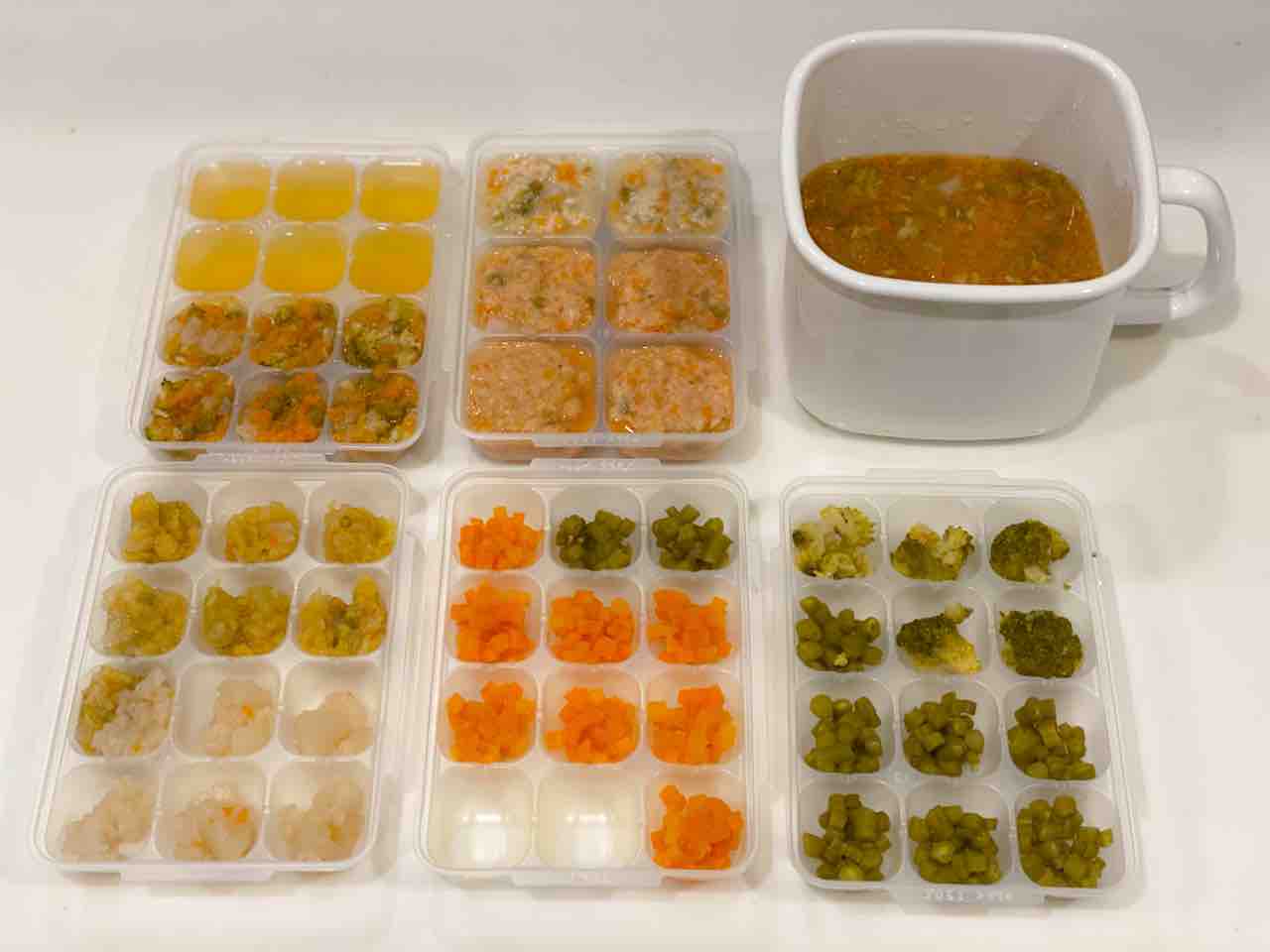 ストック モグモグ期 電気圧力鍋で一気に作るオールインワンストックと角切り野菜1週間分 のんすけ おちびのおいしいくらし 離乳食 幼児食