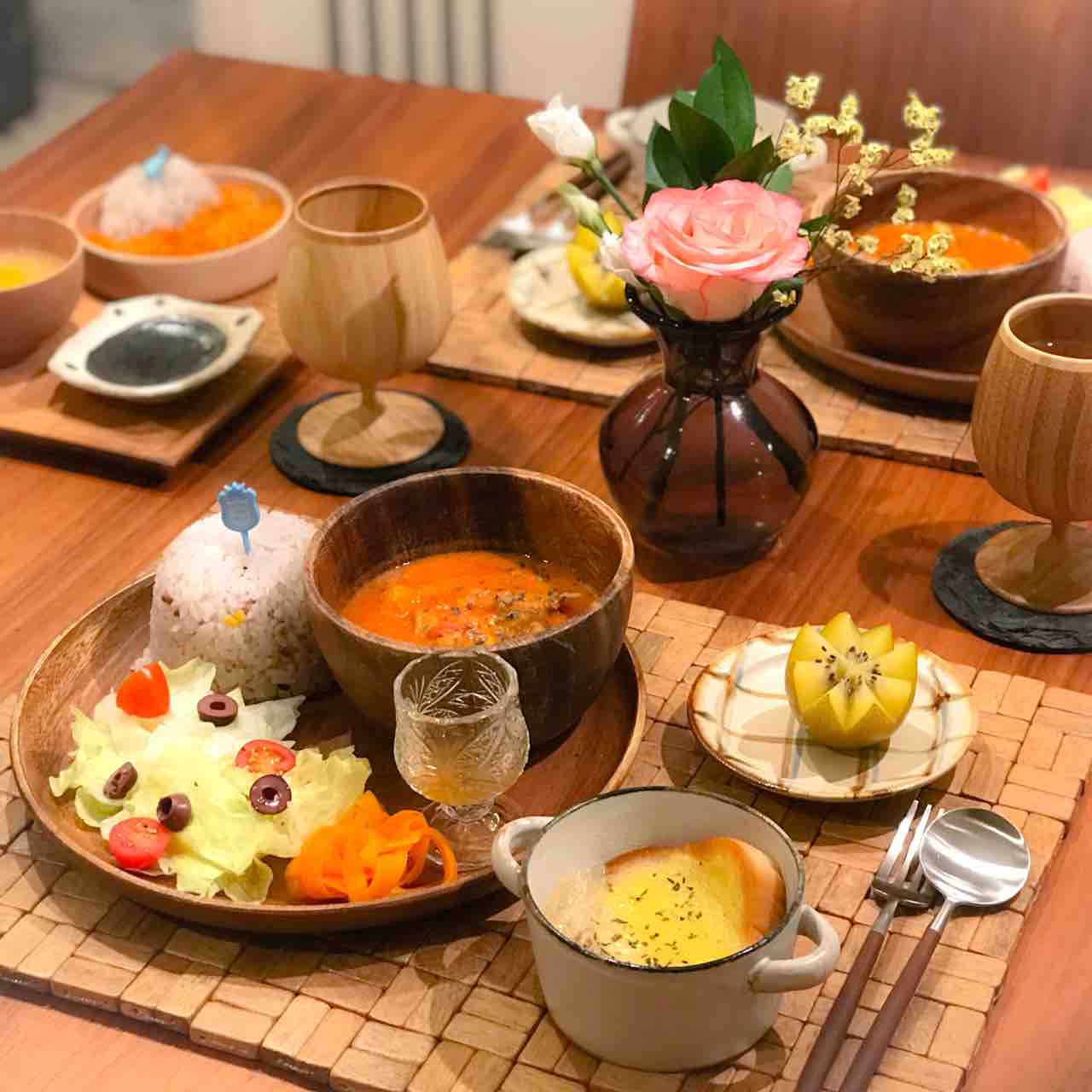 【献立】バターチキンカレープレートで夜ごはんとレシピ のんすけのおいしいくらしと簡単オシャレシピ