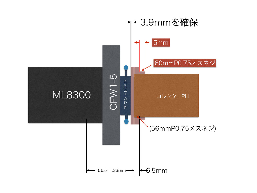 コレクターPH+ML8300寸法図