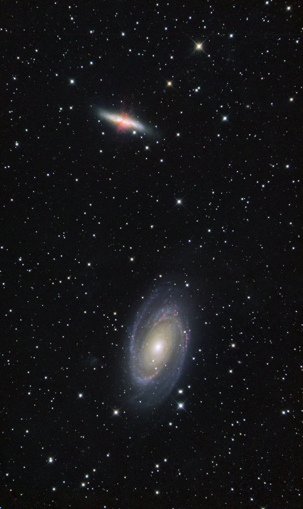 M81M82 LRGB HA 赤ポチのみ完成3
