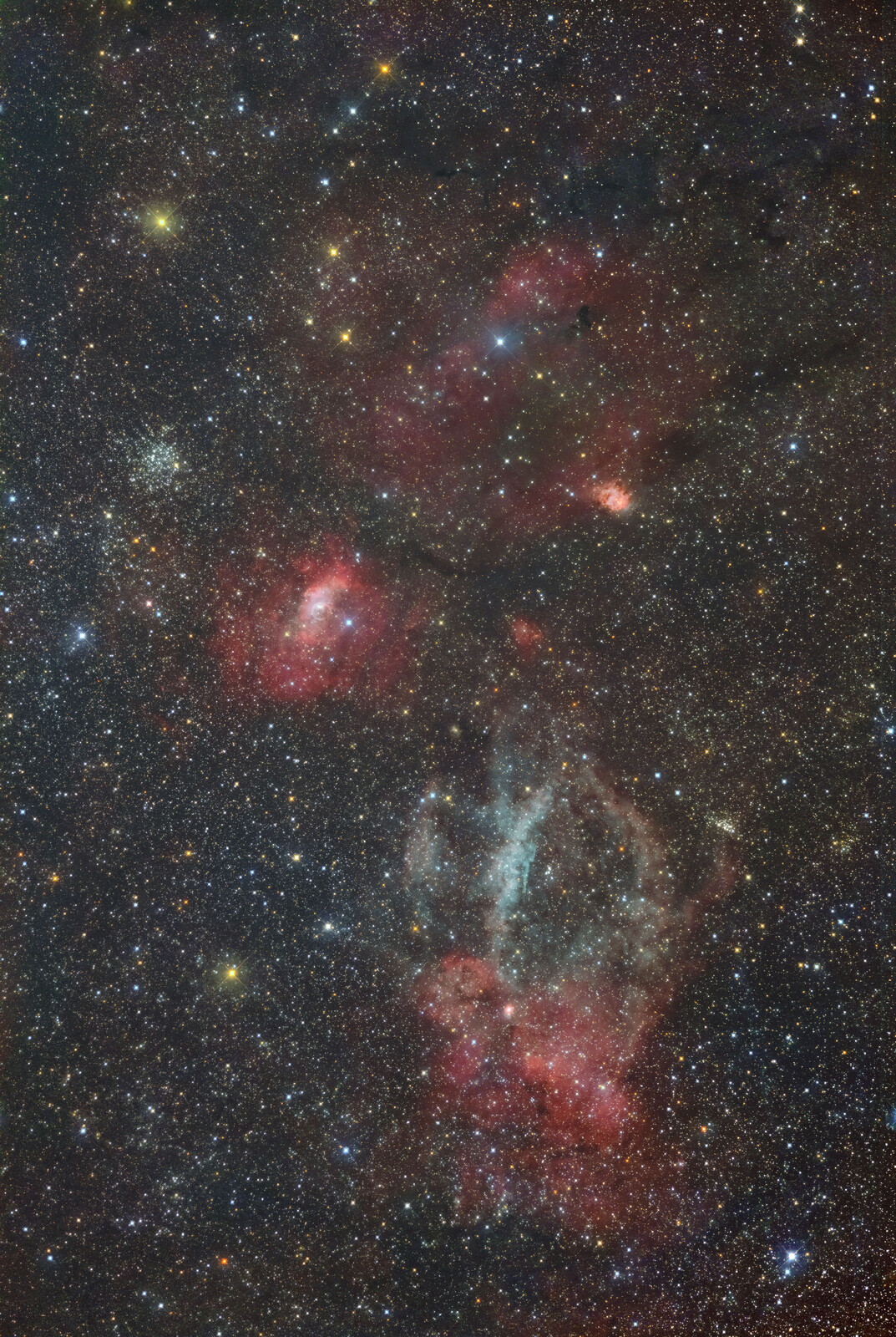 クワガタ星雲付近AOOｰRGB+L-eXtreme : のんたの星のブログ