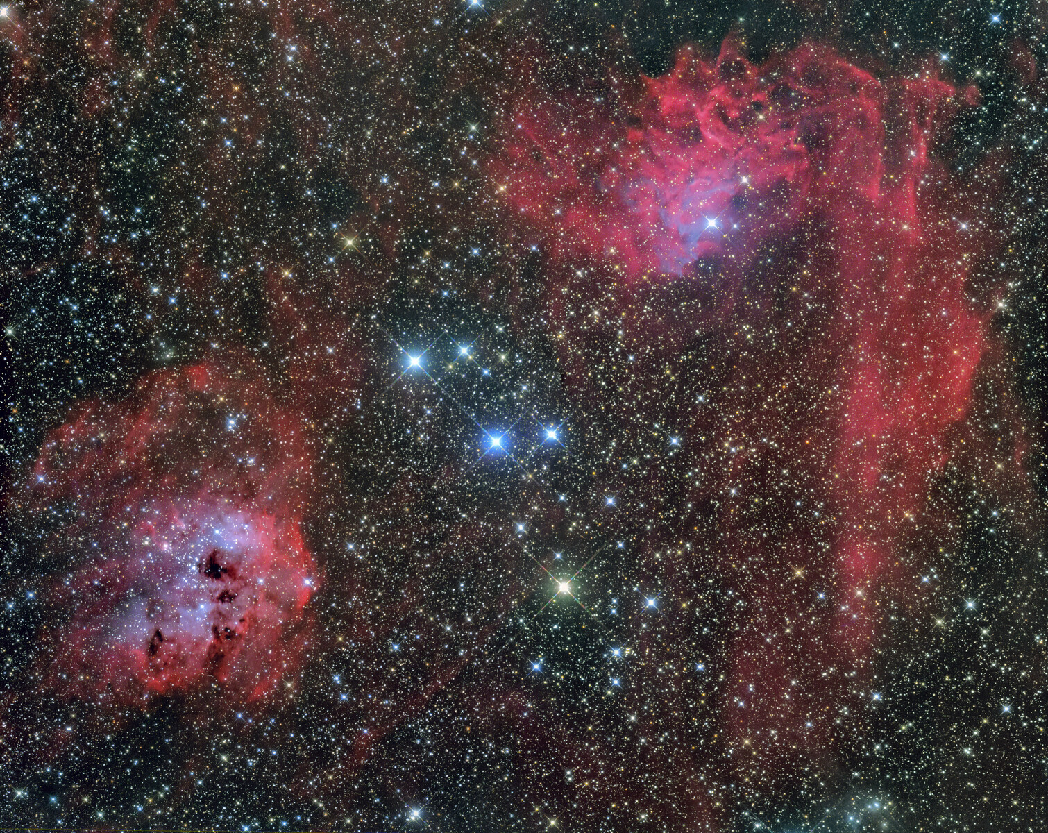 勾玉星雲とドクロ星雲lrgb Aoo のんたの星のブログ