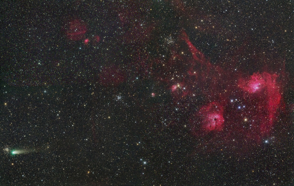 勾玉星雲と21P彗星
