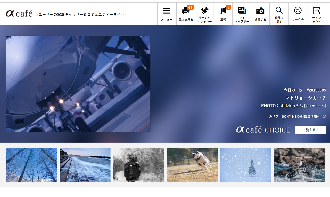 Acafe Choice 今日の一枚への選出 アルファグラフ