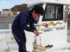 係船柱のお浄め1