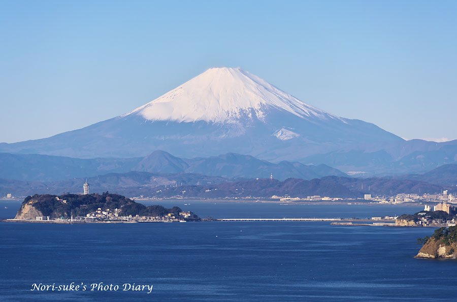 逗子 披露山公園 大崎公園 小坪海岸から見た富士山 Nori Sukeの写真散歩