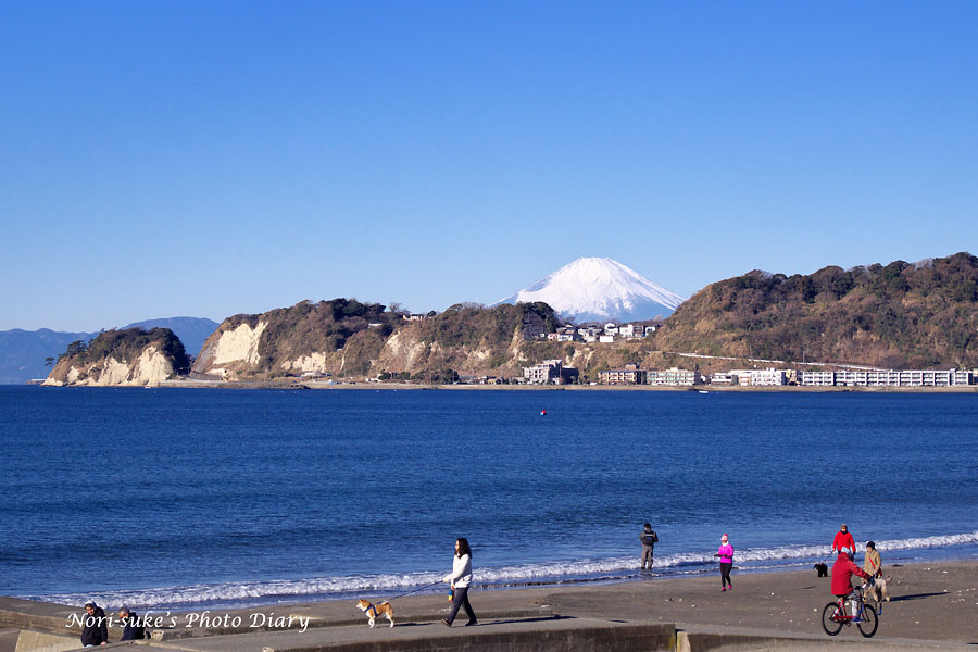 鎌倉 材木座海岸から見た富士山 19冬 Nori Sukeの写真散歩 鎌倉 材木座海岸から見た富士山 19冬 Nori Sukeの写真散歩