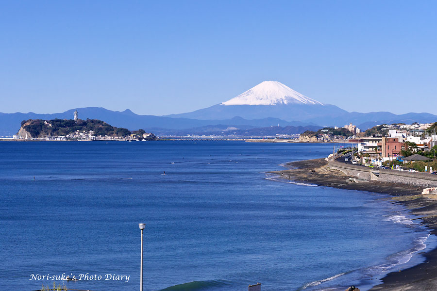 稲村ケ崎から見た富士山 18年10月 Nori Sukeの写真散歩