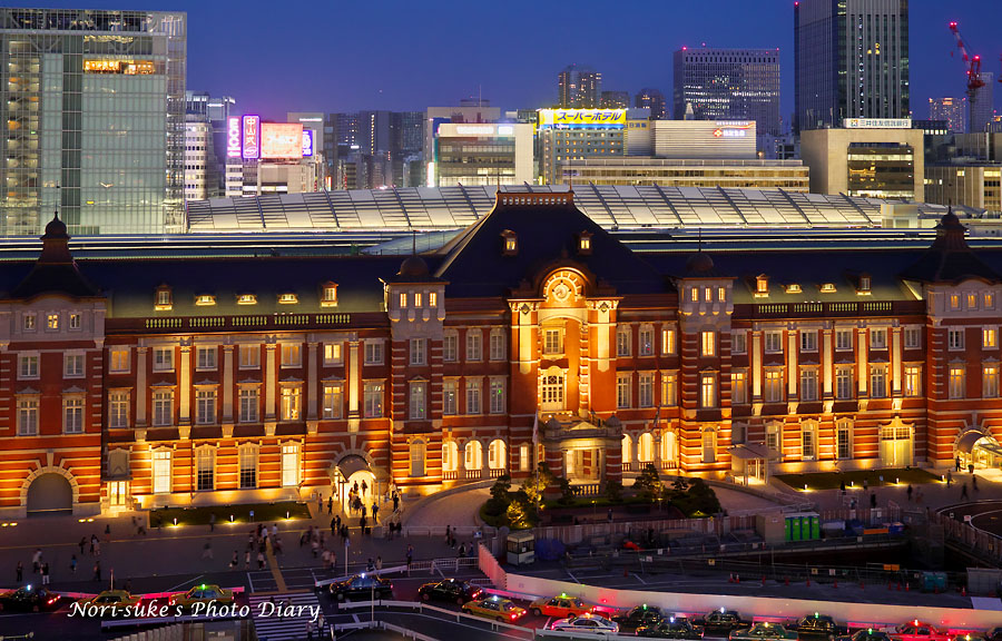 東京駅 ライトアップ 新丸ビル7fより Nori Sukeの写真散歩