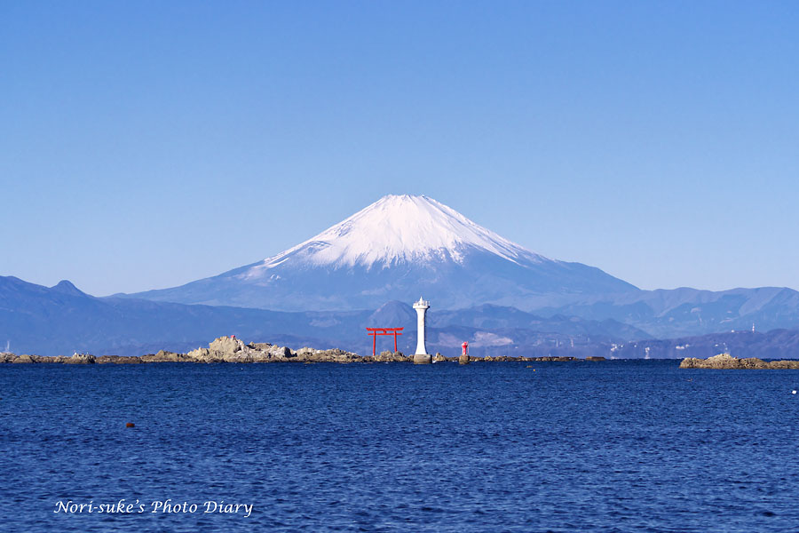 葉山 真名瀬海岸から見た富士山 Nori Sukeの写真散歩