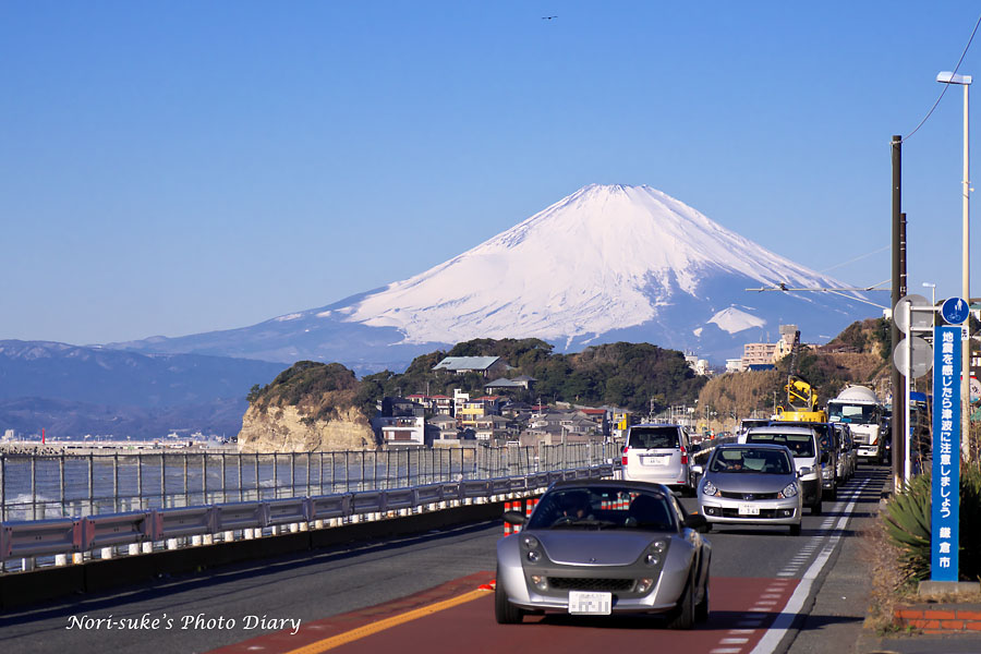 鎌倉 七里ヶ浜・富士山と江ノ電 : Nori-sukeの写真散歩