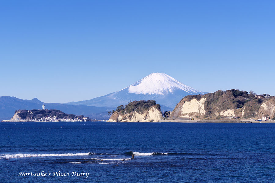 鎌倉 材木座海岸から見た富士山 19冬 Nori Sukeの写真散歩 鎌倉 材木座海岸から見た富士山 19冬 Nori Sukeの写真散歩