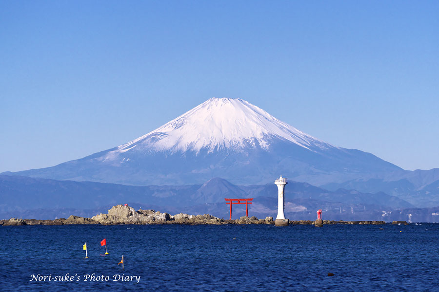 葉山 真名瀬海岸から見た富士山 Nori Sukeの写真散歩 葉山 真名瀬海岸から見た富士山 Nori Sukeの写真散歩