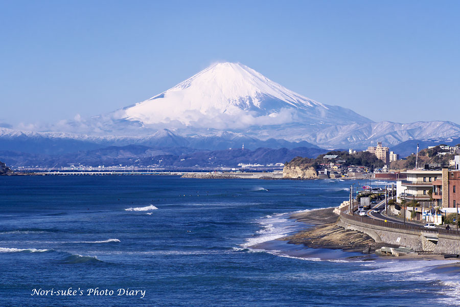 鎌倉 稲村ケ崎から見た富士山 19厳冬 Nori Sukeの写真散歩