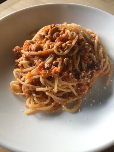 鶏のミートソース
