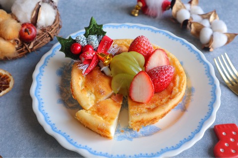 不器用さんでも安心！材料3つのチーズケーキでクリスマスケーキ！
