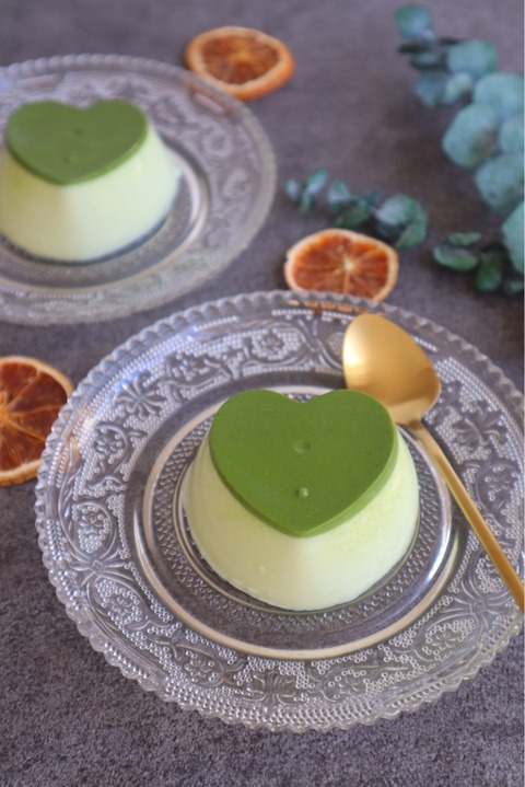 型出しできる♪やわらか抹茶みるくぷりん