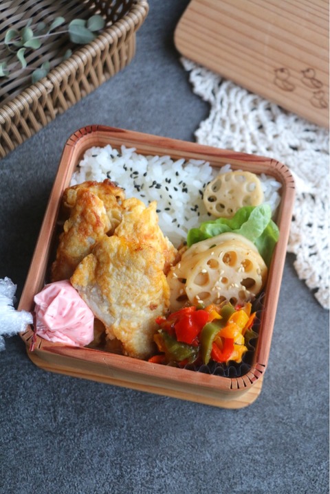 白身魚のピカタ弁当