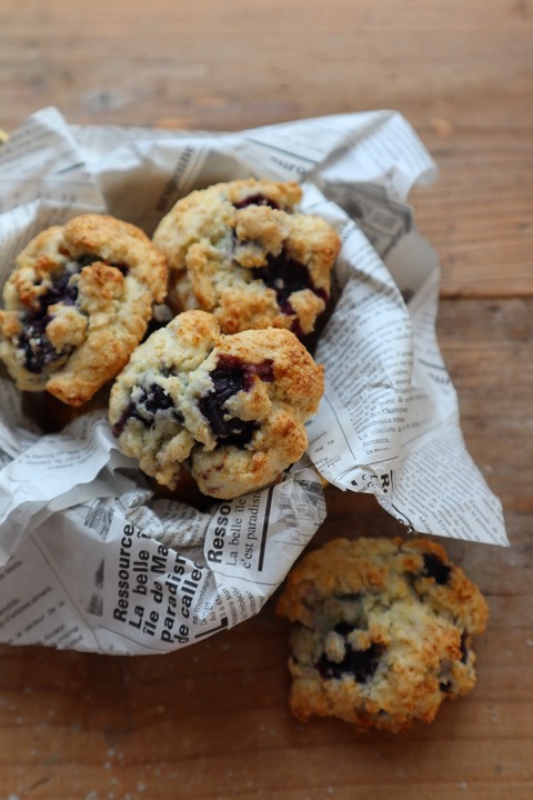 ドロップタイプのブルーベリースコーン