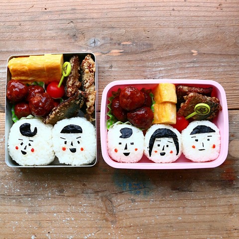 社会見学は顔むすびのお弁当