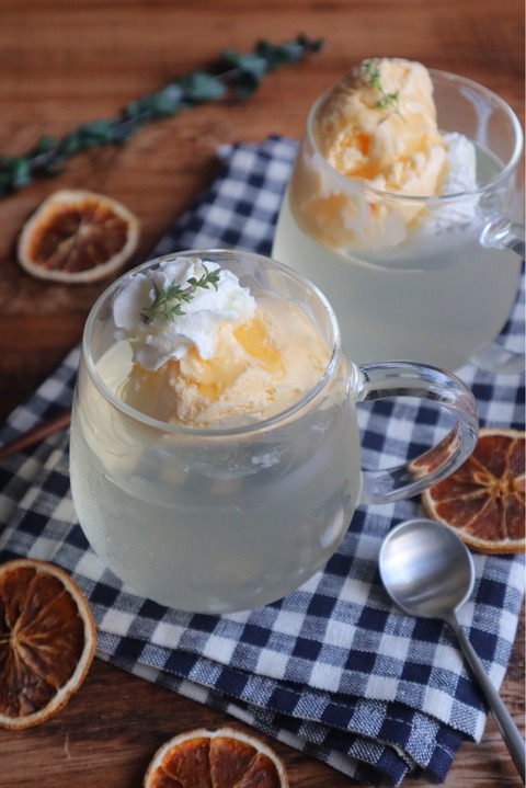 自家製レモネードでひんやりゼリー