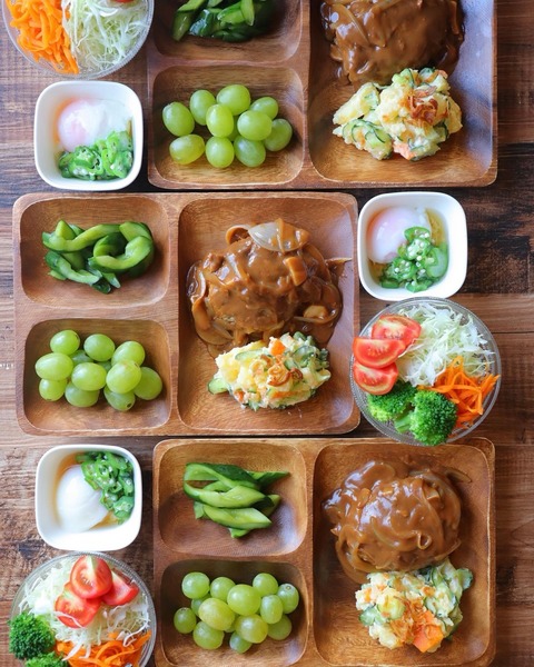 ハンバーグの献立