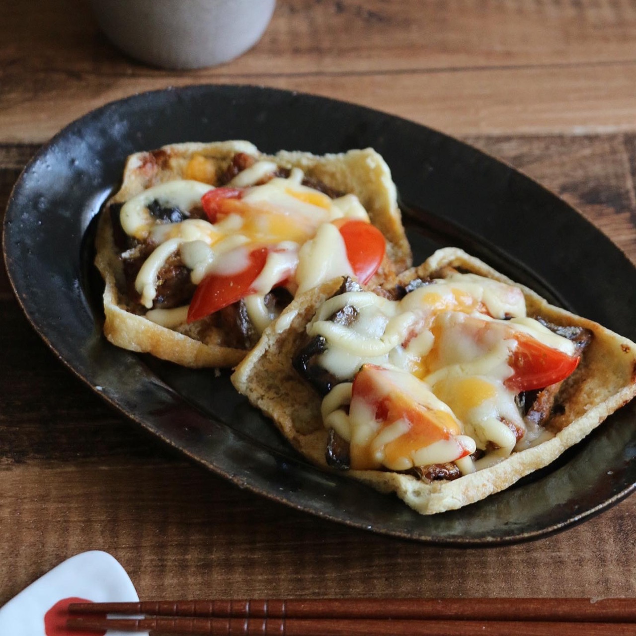 缶詰 トースターで楽々 さんまとトマトの油揚げピザ おおもとのりこ オフィシャルブログ ハレの日ごはん Powered By ライブドアブログ