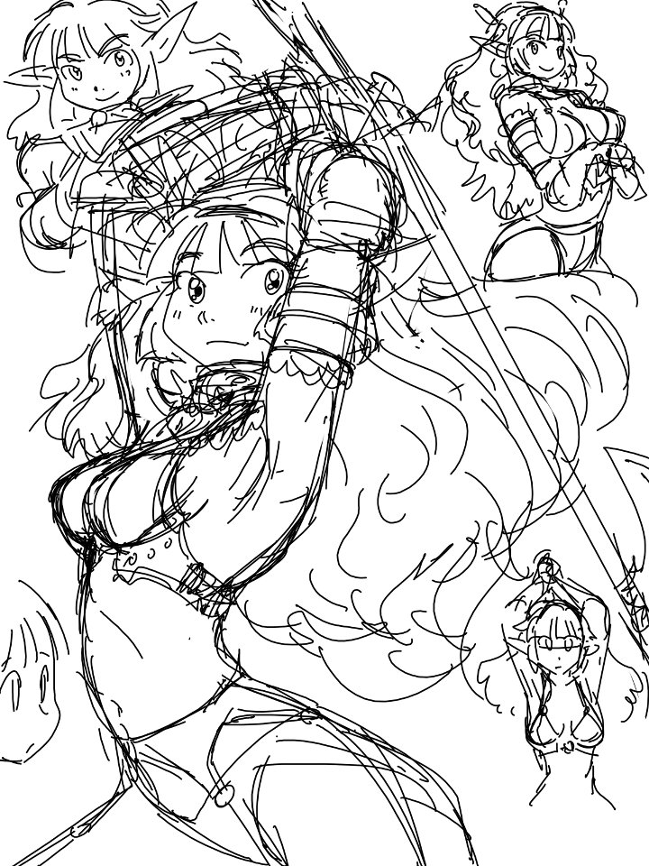振り上げ 気ままに楽描き 振り上げ 気ままに楽描き