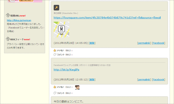 FBログ(ポストログ)
