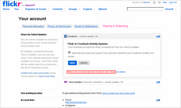 Flickr→Facebook連携復旧バイパス