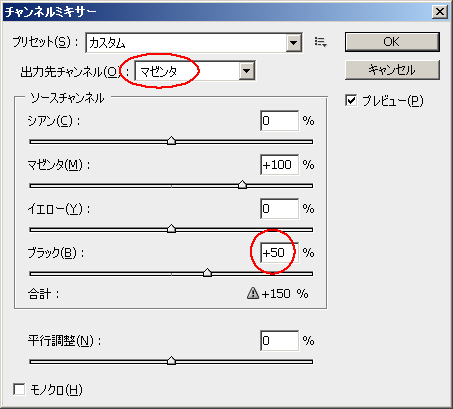 CMYの設定
