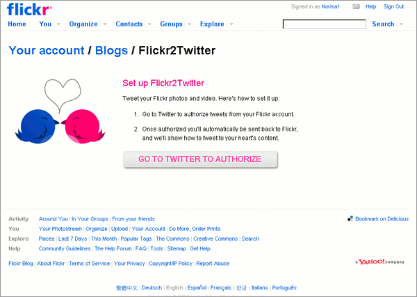 Flicker2Twitter2