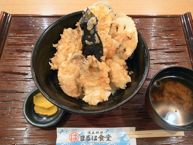 牡蠣天丼 まるは食堂 名古屋駅 けつログ