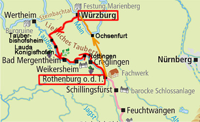 Romantisch Strasse Fahrradfahren