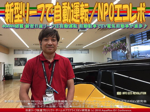 新型リーフで自動運転／NPOエコレボ画像