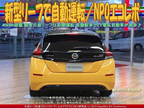 新型リーフで自動運転／NPOエコレボ画像