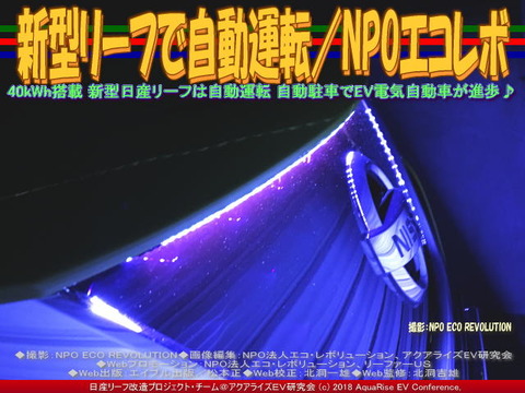 新型リーフで自動運転／NPOエコレボ画像