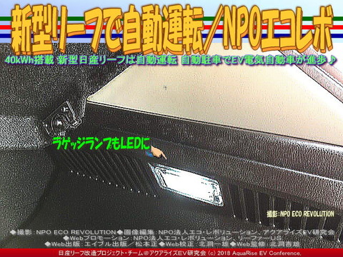 新型リーフで自動運転／NPOエコレボ画像