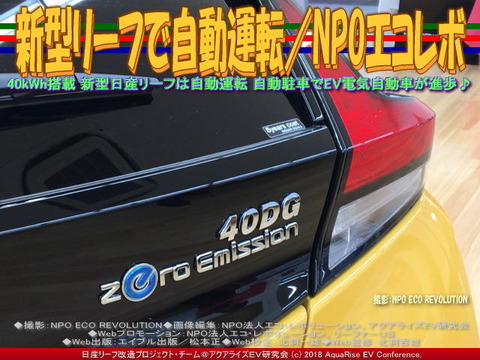 新型リーフで自動運転／NPOエコレボ画像