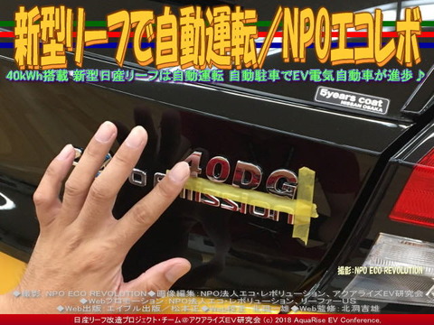 新型リーフで自動運転／NPOエコレボ画像