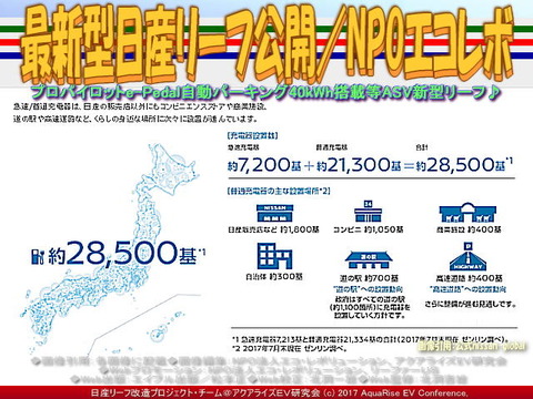 最新型日産リーフ公開／NPOエコレボ画像