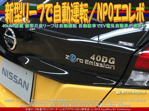 新型リーフで自動運転／NPOエコレボ画像