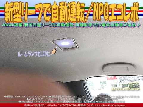 新型リーフで自動運転／NPOエコレボ画像