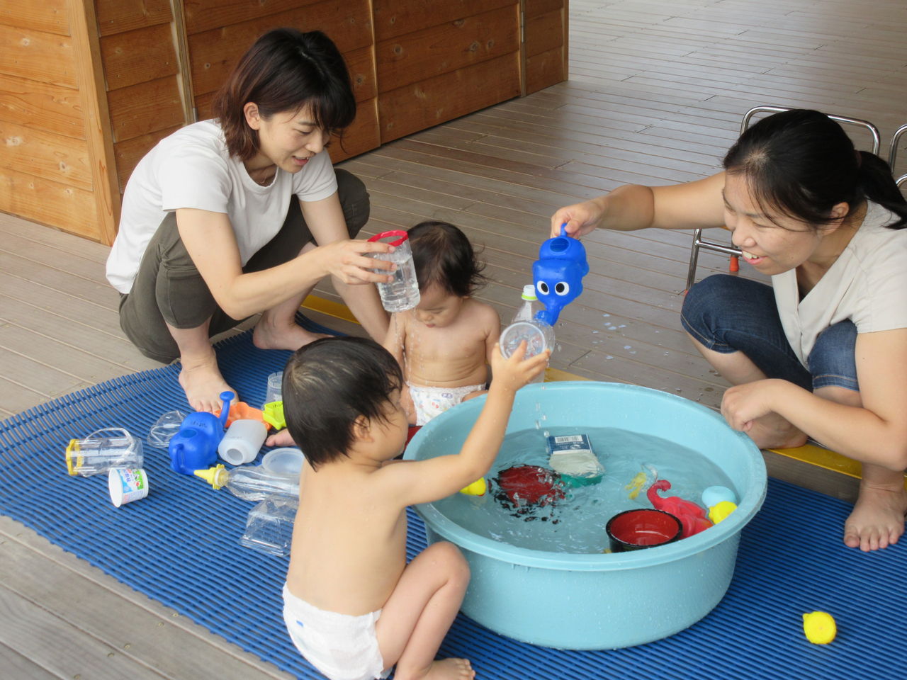 秩父こども園 つどいの広場はっぴー 水遊び最終日 はっぴー かふぇ