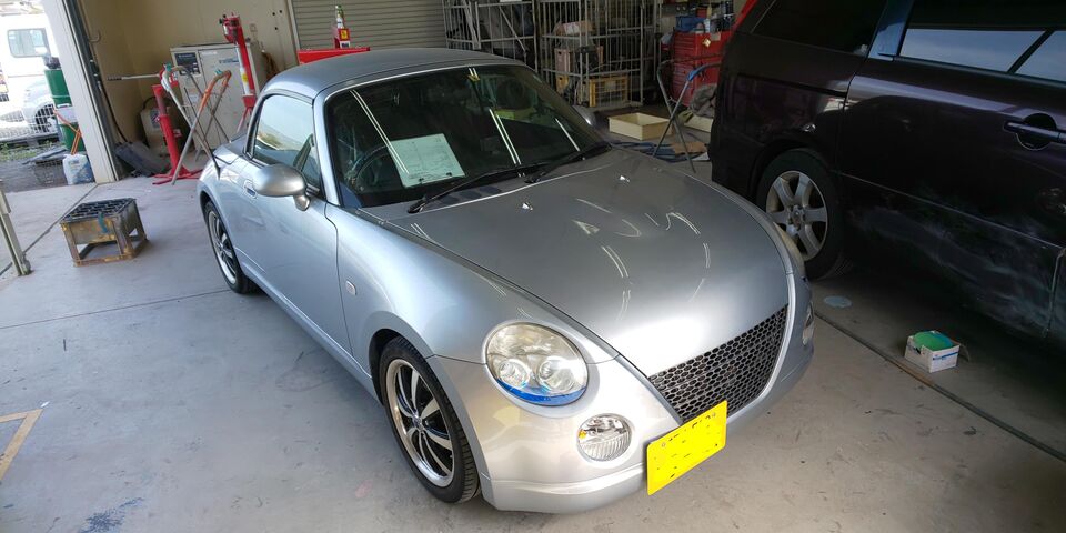 コペン 全塗装 車 バイクのキズ修理 板金塗装 全塗装 トラック架装 施工例 愛媛県松山市ナップファクトリー