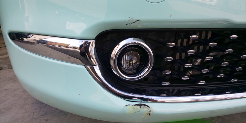 フィアット500 フロント 車 バイクのキズ修理 板金塗装 全塗装 トラック架装 施工例 愛媛県松山市ナップファクトリー