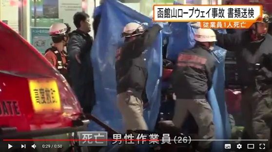 がいてきちょうぼう 函館山ロープウェイ事故書類送検